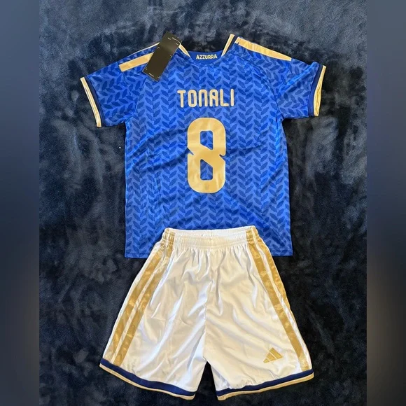 Italy soccer jersey 2026 kids size Tonali #8 - Picture 2 of 3